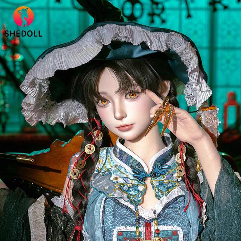 [SHEDOLL] Tanya(Jiang Xiao-TANG) 160cm | C-cup Gothic Witch · Blood-Stained Dress & Bandages · Poseable Joints | Halloween Succubus Doll